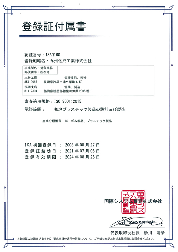 ISO9001 付属書